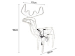 Világító rénszarvas 216 led karácsonyi dekoráció mozgó fejjel nagy kertben