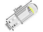 W5w t10 fehér fehér kristály led autófény 2 db komponens