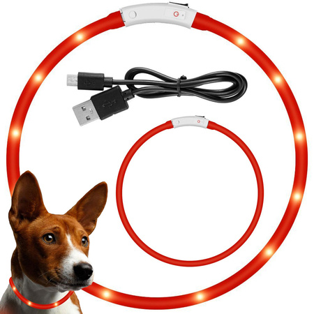 Led lighting colarge for dogs and cats ūdensizturīgs regulējams 47cm usb