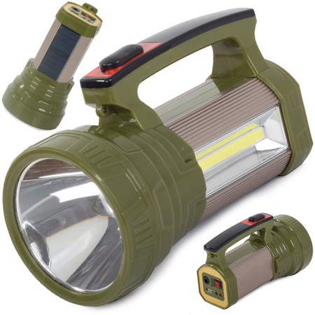 Searchlight power bank saules baterija xm-l l2 cob