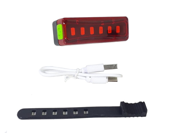 Aizmugurējā velosipēda led gaismas usb velosipēdu gaisma