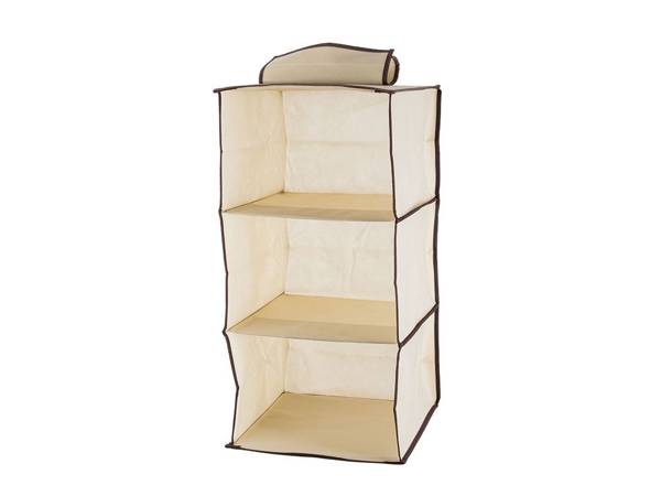 Garderobes organizators piekaramais plaukts ar 3 plauktiem 60cm