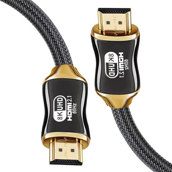 Hdmi 2.1 video kabelis ultra high speed 8k 60hz 4k 120hz hq gold 2m