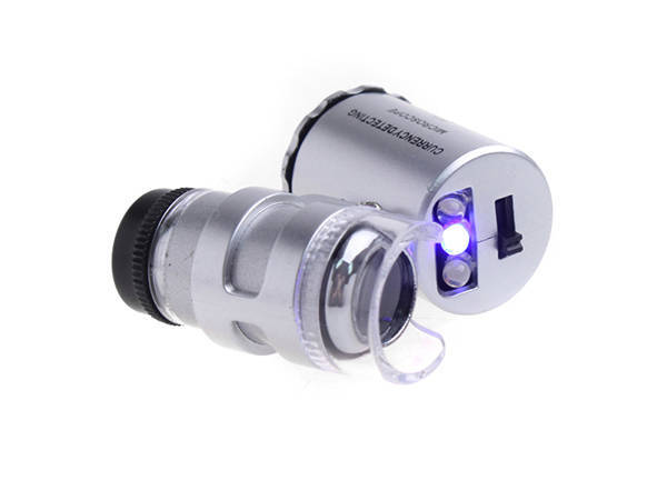 Juveliera lupas mikroskops 60x led uv professional