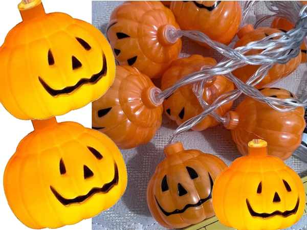 Ķirbju gaismas 10 rezultātā karājas halloween 200cm gaismas apdare ķirbju apdare