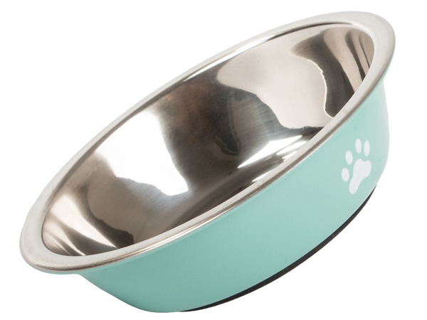 Metālis anti-slipping dog cat food water bowl 150ml