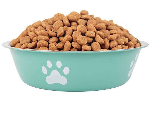 Metālis anti-slipping dog cat food water bowl 150ml