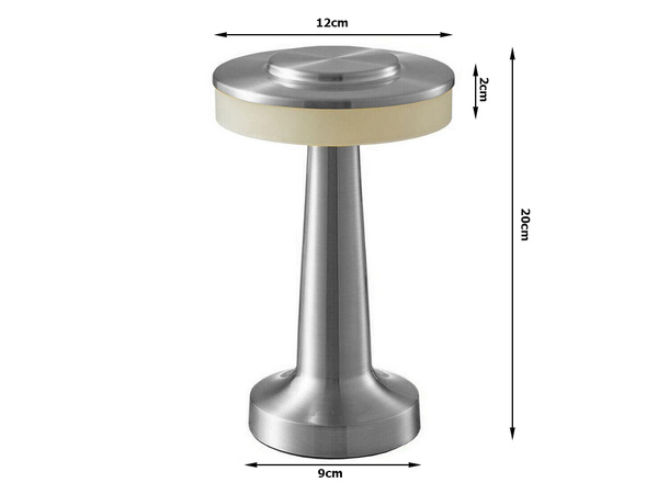 Nakts gaismas galda pieskārienu lampa 3 soļu guļamistabas lampa bezvadu