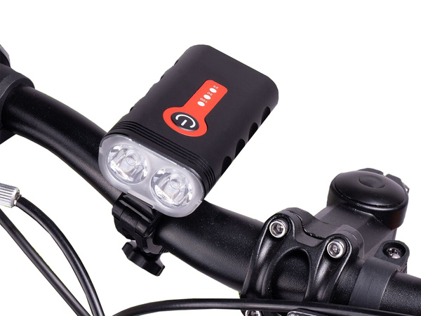 Priekšējā velosipēda gaisma led lukturītis priekšējā velosipēda gaisma usb