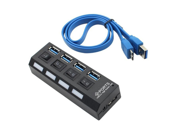 Sadalītājs hub usb portu sadalītājs 4x usb 3.0