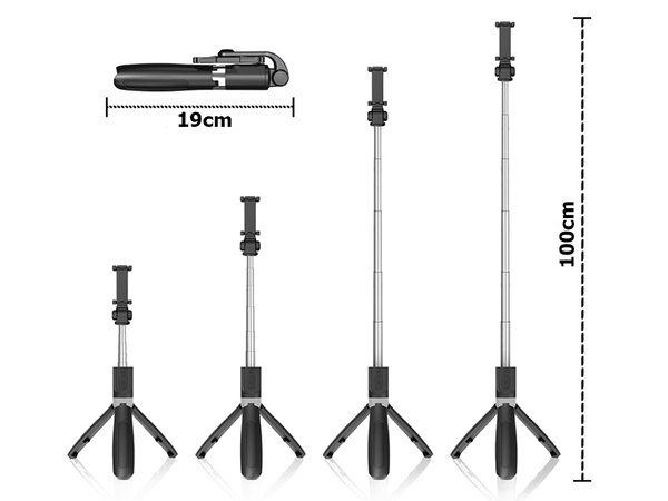 Selfie stick statīvs tālvadības pults bluetooth