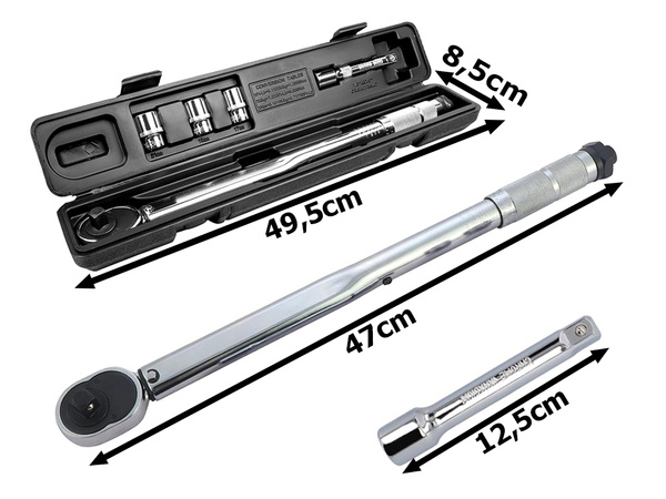 Synamometric kit with case 3 sockets 17/19/21 1/2 40nm - 210 nm