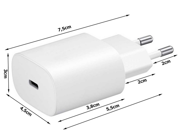 Telefona ātrais lādētājs usb-c 20w slim