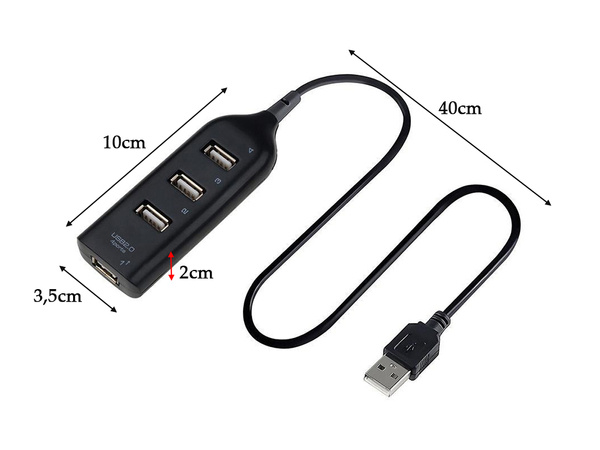 Usb koncentrators 4 portu sadalītājs usb 2.0 sadalītājs