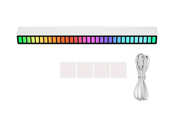 Usb led gaismas diodes skaņas reakcija daudzkrāsains neona rgb led sloksnes mirgo 18 režīmi