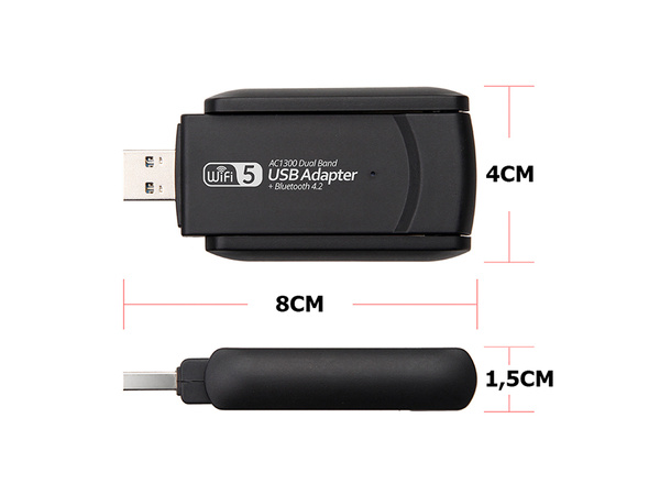 Wi-fi tīkla adapter usb 3.0 1300mbps dual