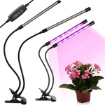 2x augu augšanas lampa 40 led taimeris usb klips