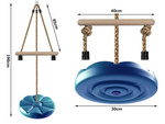 Bērnu apaļā diska dārza šūpoles virve stipra