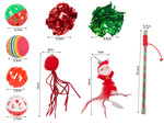 Kaķu rotaļlietu komplekts bumbiņu rotaļlieta 9 el mix rotaļlieta brīvdienu dāvana