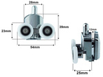 Rullīši dušas kabīnei komplekts riteņi 8 rullīši