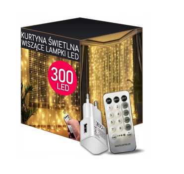 KALĖDINĖS LEMPUTĖS 300 LED 12 VNT ŠILTAS (60)