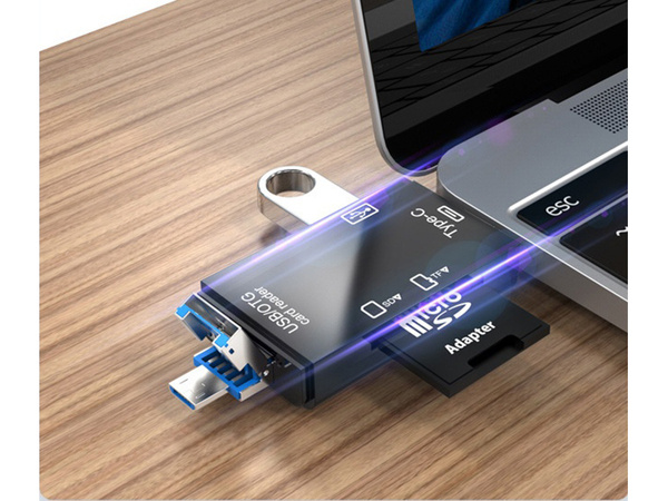 Sd microsd tf kortelių skaitytuvas usb usb-c micro usb otg