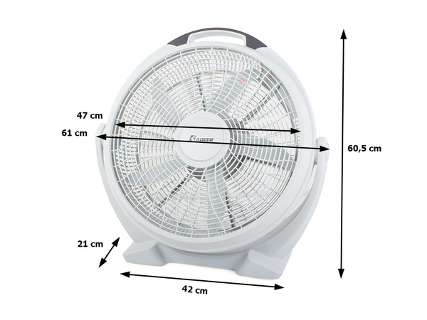 Tyliai veikiantis galingas 110w grindų ventiliatorius 20