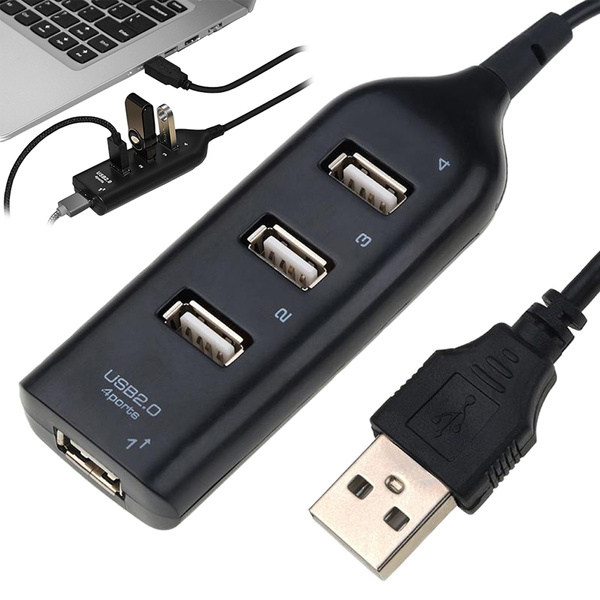 Usb šakotuvas 4 prievadų skirstytuvas usb 2.0 skirstytuvas