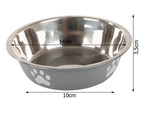 Metalinis anti-slipping dog cat food water bowl 150ml