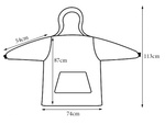 Šiltas megztinis oversize antklodė xxl 2in1 storas flisas