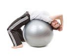 fitness gymball 55 cm treniruočių pompa