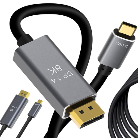 Kabel przewód displayport usb typ-c 1.4 video audio usb-c 8k 4k 2k 1,8m