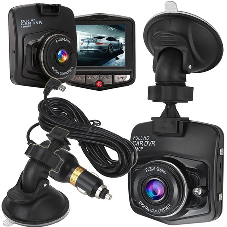 Kamera samochodowa full hd z wyświetlaczem lcd wideorejestrator jazdy
