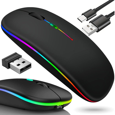 Mysz myszka optyczna bezprzewodowa slim 2,4 ghz bluetooth do laptopa pc