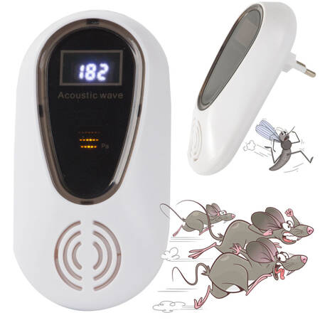 Odstraszacz ultradźwiękowy na myszy szczury gryzonie owady komary wtyczka