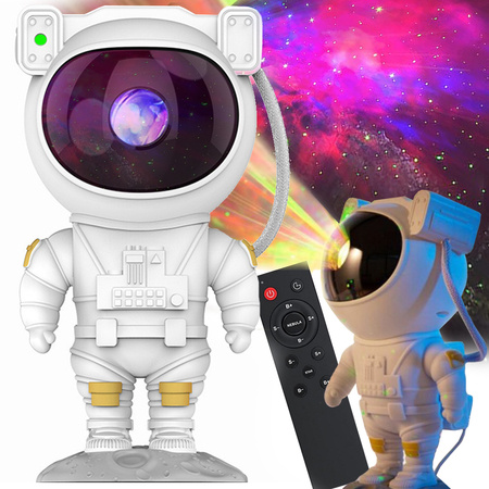 Projektor gwiazd astronauta lampka nocna rzutnik niebo laserowy led pilot