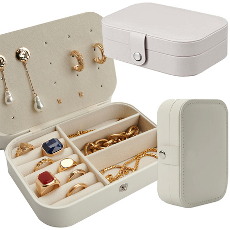 Szkatułka organizer kasetka kuferek na biżuterię elegancka pojemna pudełko