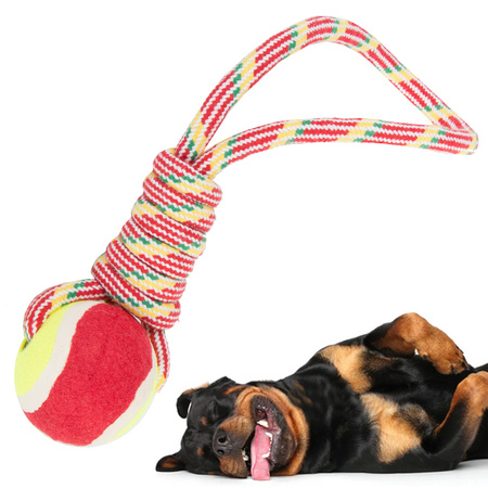 Zabawka dla psa gryzak szarpak sznur mocny piłka
