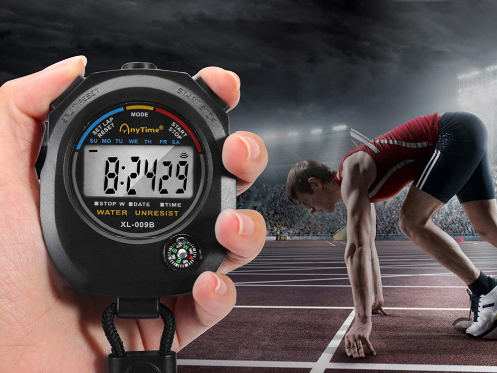 CE Compass Digital Chronograph Timer Stopwatch Countdown Sports