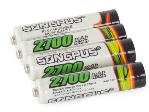 4szt. Bateria akumulatorki aaa r3 up to 2700mah