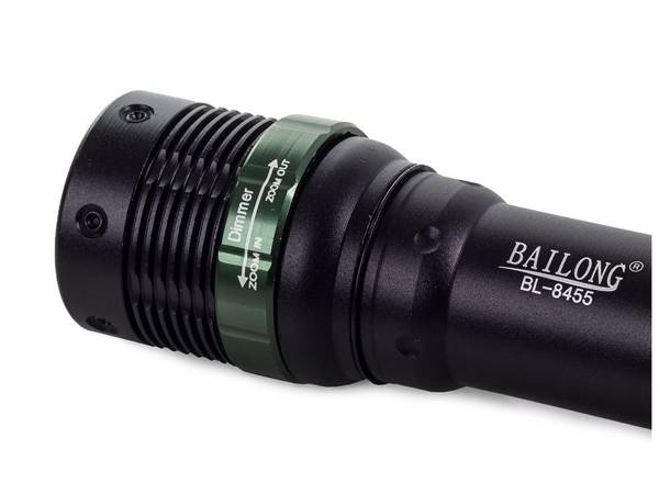 Bailong latarka taktyczna zoom dioda cree xml-t6