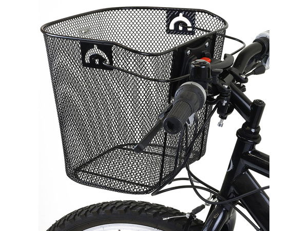 Duzy kosz rowerowy metalowy koszyk do roweru click
