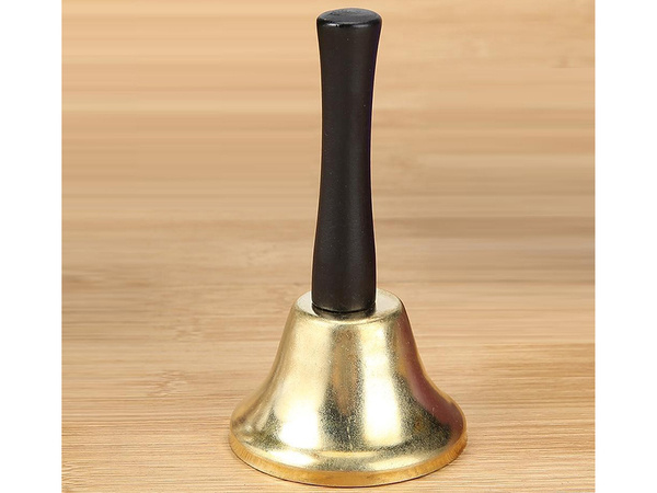 Dzwonek świętego mikołaja metalowy złoty ozdoba