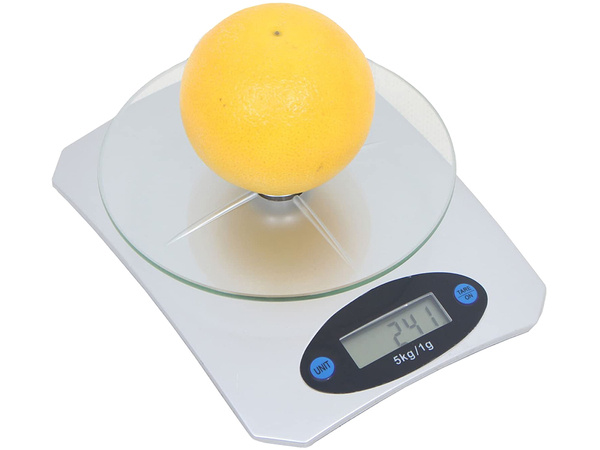 Elektroniczna waga kuchenna szklana wyświetlacz precyzyjna 5 kg/1g lcd