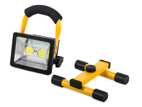 Halogen lampa przenośny 2 x led cob 30w akumulator