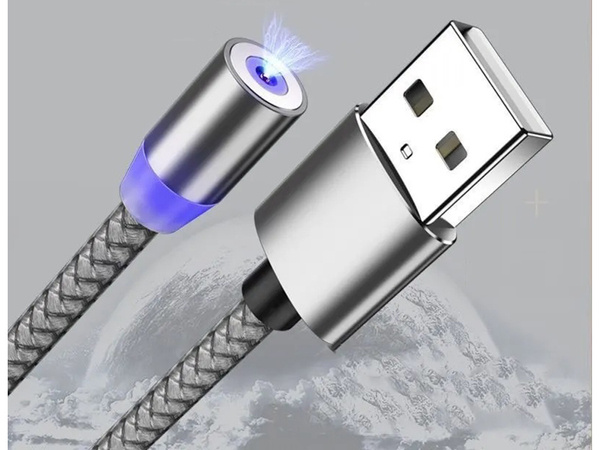 Kabel magnetyczny przwód do ładowania 3w1 micro typ-c usb lightning 1m