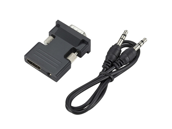 Konwerter adapter z hdmi na vga d-sub audio dźwięk