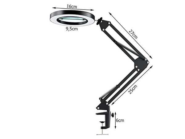 Lampa lupa kosmetyczna led dermatologiczna szkło