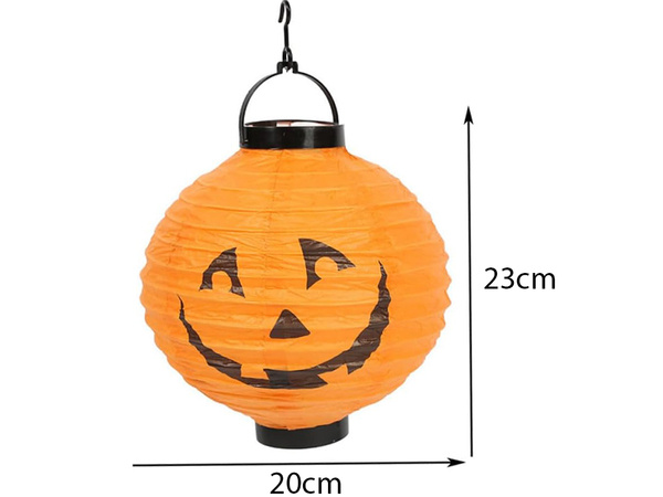 Lampion dynia led świecąca dekoracja ozdoba na halloween papierowy