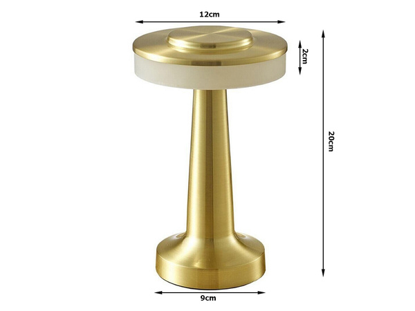 Lampka nocna stołowa dotykowa lampa 3 stopniowa do sypialni bezprzewodowa